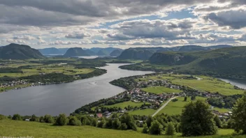 Et malerisk landskap av Krødsherad kommune i Viken fylke, Norge.