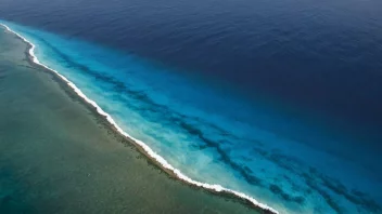 En saltkonsentrasjonsgradient i havet, med ulike nyanser av blått som representerer forskjellige nivåer av salinitet.