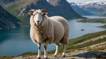 En norsk fjellsau i sitt naturlige habitat.