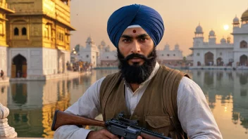 Et bilde av en sikhmilitant, som symboliserer kompleksiteten av religiøs ekstremisme.