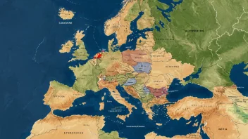 Et bilde som representerer begrepet mellomeuropeisk, med fokus på den midtre delen av Europa.