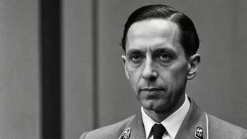 Joseph Goebbels, en tysk politiker og nær samarbeidspartner av Adolf Hitler.