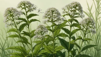 Et bilde av valeriana-planten, som viser dens unike egenskaper og beroligende virkning.