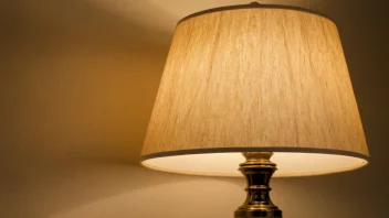 En lampe med en lampeskygge, hvor lampeskyggen er hovedfokus.