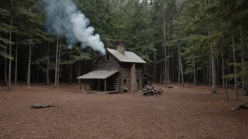 En koselig hytte i skogen