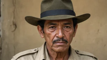 Portrett av Augusto César Sandino, den nicaraguanske revolusjonære lederen.