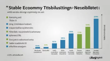 En graf som viser en stabil økonomi, med bildetekst 'Avgiftsstabilitet'