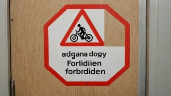 Et skilt på en dør som indikerer at adgang er forbudt.