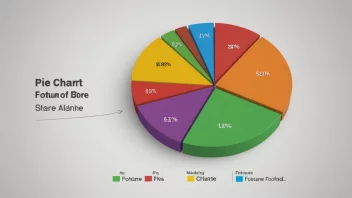 En kakediagram som viser en andel av en formue