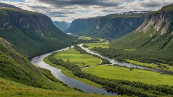 En vakker dal i Norge.