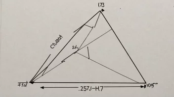 En rettvinklet trekant med kotangensfunksjonen merket