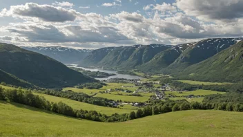 Et pittoreskt landskap av Bisseberg-området i Norge.