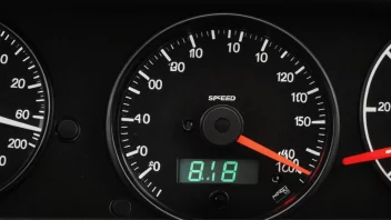 En bilens speedometer som viser gjeldende hastighet.