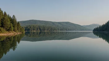 En fredelig innsjø med en stille vannflate