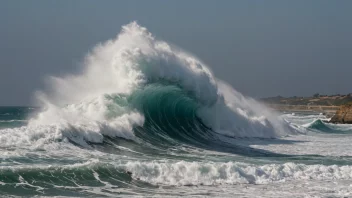 En kraftig bølge på havet