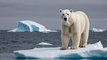 En isbjørn i sitt naturlige habitat.