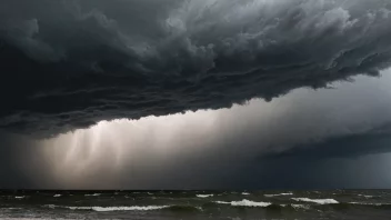 Et stormfullt vær med sterke vinder og kraftig regn.