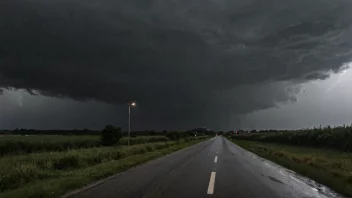 En stormfylt natt med sterke vinder og kraftig regn