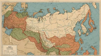 Et bilde av Sovjetunionens geografiske layout, som viser de forskjellige sovjetene.