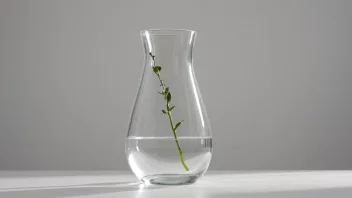 En gjennomskinnelig glassvase med lys som passerer gjennom.