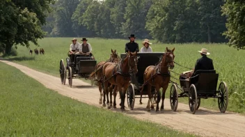 En gruppe amish-folk som lever en enkel livsstil.