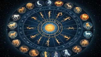 Et bilde av de 12 stjernetegnene, som representerer de forskjellige stjernetecknene i astrologi.