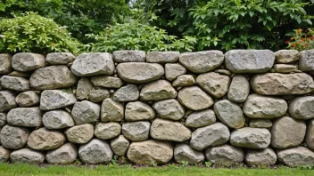 En steinmur med gamle steiner og mørtel