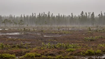 Et fredelig og mystisk myrlandskap med en rekke ulike plantearter og dyrearter.