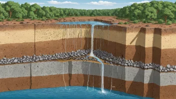 Et bilde som viser prosessen med sedimentasjon, der sedimenter samles og formas til nye bergarter.