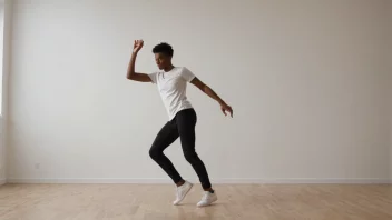 En person som danser i en unik stil, med en blanding av forskjellige dansebevegelser.