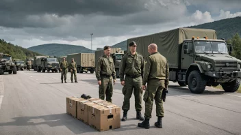 En norsk militær logistikkavdeling, med personale i uniform, som håndterer utstyr og forsyninger.