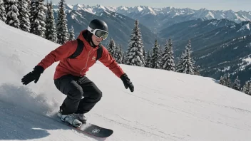 En snowboardutøver i aksjon på et fjell.