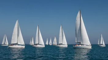 En gruppe seilbåter som seiler sammen i en regatta.