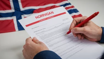 Et bilde som representerer en person som signerer en kontrakt, symboliserer begrepet oppsegningsvederlag i Norge.