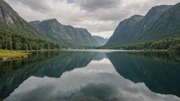 En fredelig innsjø i Norge