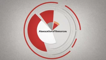 En kakediagram som viser fordelingen av ressurser, med fokus på fordeling.