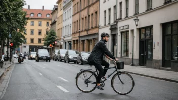 En syklist som kjører en sykkel i Oslo.