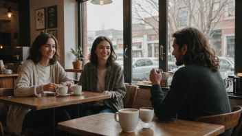 Et koselig kaffehus med en avslappet atmosfære.