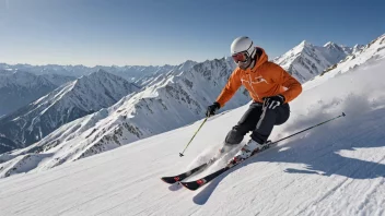 En alpinutøver i aksjon på en utfordrende utforbakke.