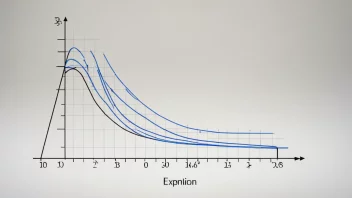 Grafen til en eksponensialfunksjon, som viser den karakteristiske raske veksten når x øker.