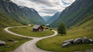 En naturskjønn fjellvei i Norge