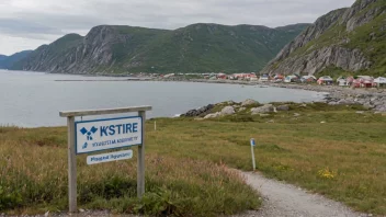 Et kyststyrekontor med en skilt som sier 'Kyststyre' på norsk