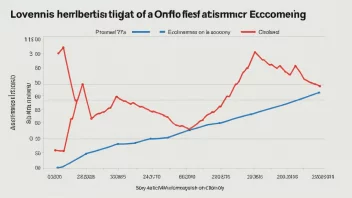 En graf som viser effekten av lønnsliberalisering på økonomien, med en rød linje som indikerer en reduksjon i statens innblanding og en blå linje som indikerer en økning i økonomisk vekst.