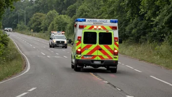 En ambulanse på akuttransport