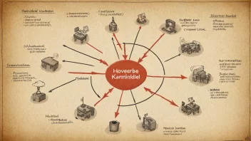 Et bilde som representerer konseptet hovedkampmiddel, med ulike elementer og komponenter av en strategi eller plan.