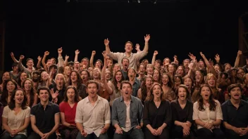 Et fullsatt teater med en vellykket forestilling på scenen.