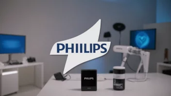 Philips selskapets logo med ulike produkter