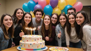 Studenter feirer slutten på en semester.