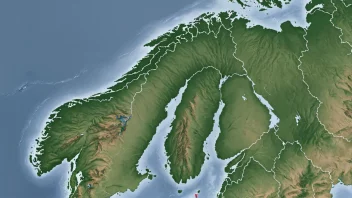 Et kart over Norge med ulike regioner markert for å representere ulike dialektområder