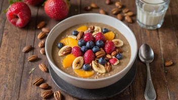 En deilig og næringsrik bolle med grøtpuré, perfekt for en sunn frokost eller snack.